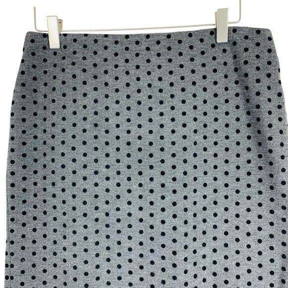 straight fitted pencil skirt with polka dots grey & black SZ small Premis Studio - Picture 3 of 9